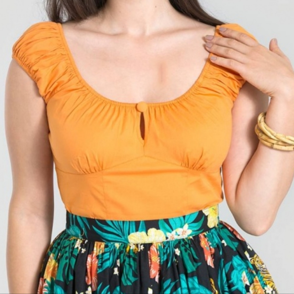Hell bunny orange top